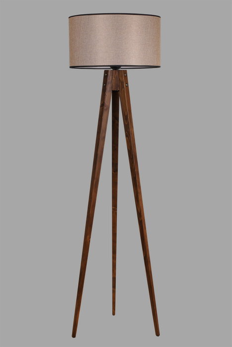 Opviq Lámpara de Pie de Madera con Pantalla de Tela Cilíndrica Nogal Opviq Lámpara de Pie de Madera con Pantalla de Tela Cilíndrica Nogal